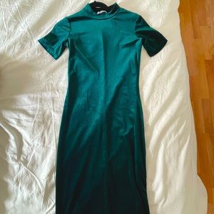 Zara Mock Turtleneck Midi Dress
